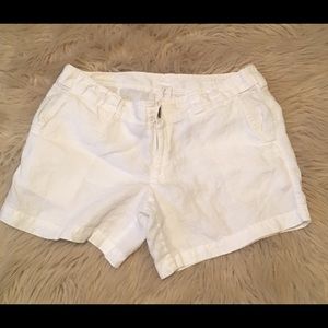 White Linen Shorts